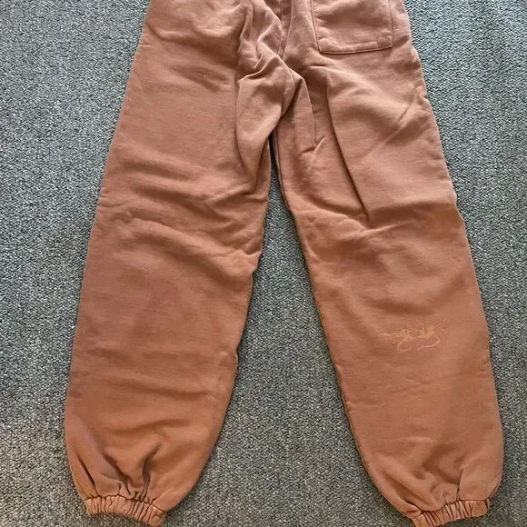 Boys Lie Tan Track Pants with Graphic Patch - Picture 3 of 6
